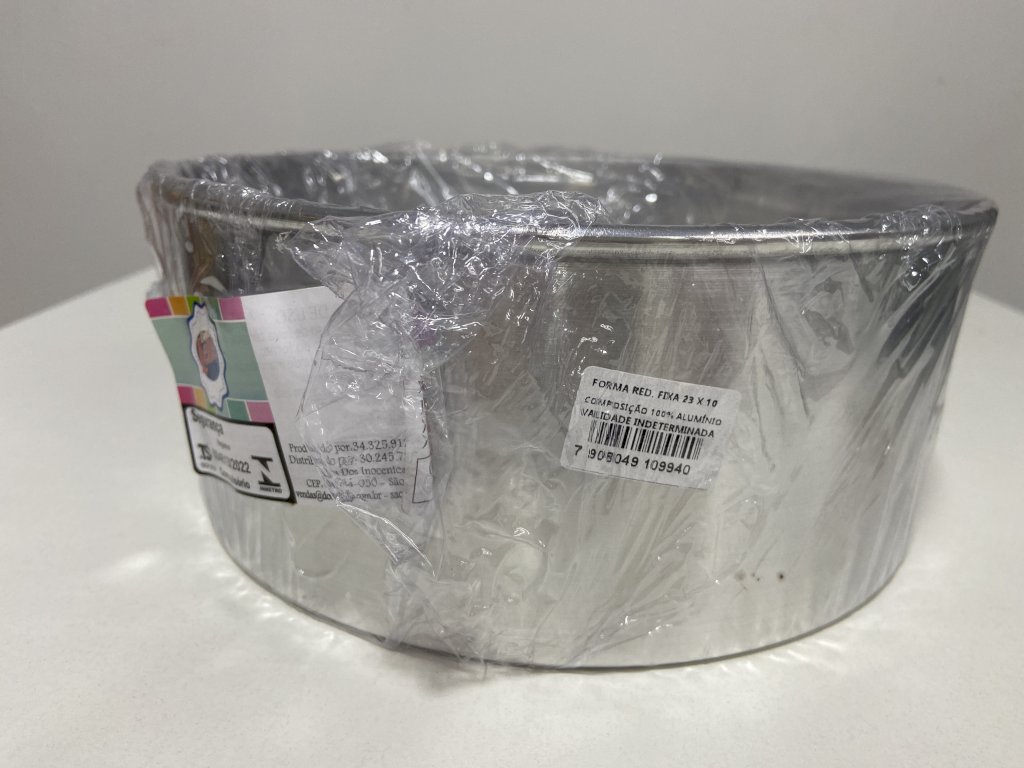 2913 - FORMA BOLO REDONDA FIXA 23X10 - DONA LELLA