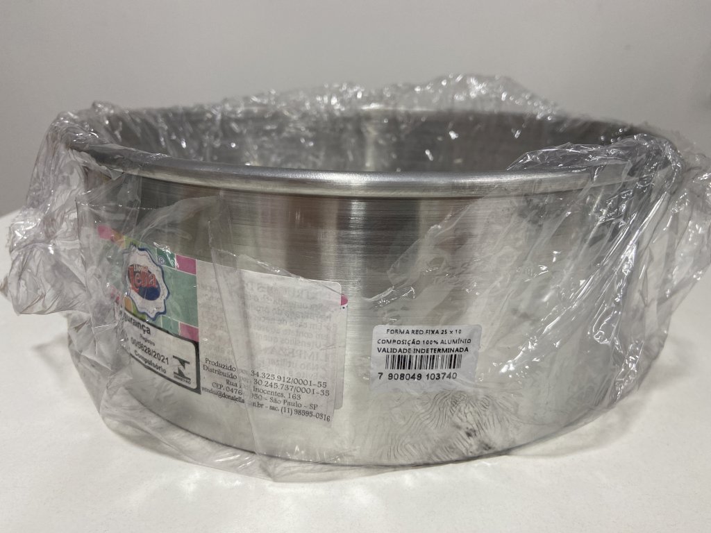 2914 - FORMA BOLO REDONDA FIXA 25X10 - DONA LELLA