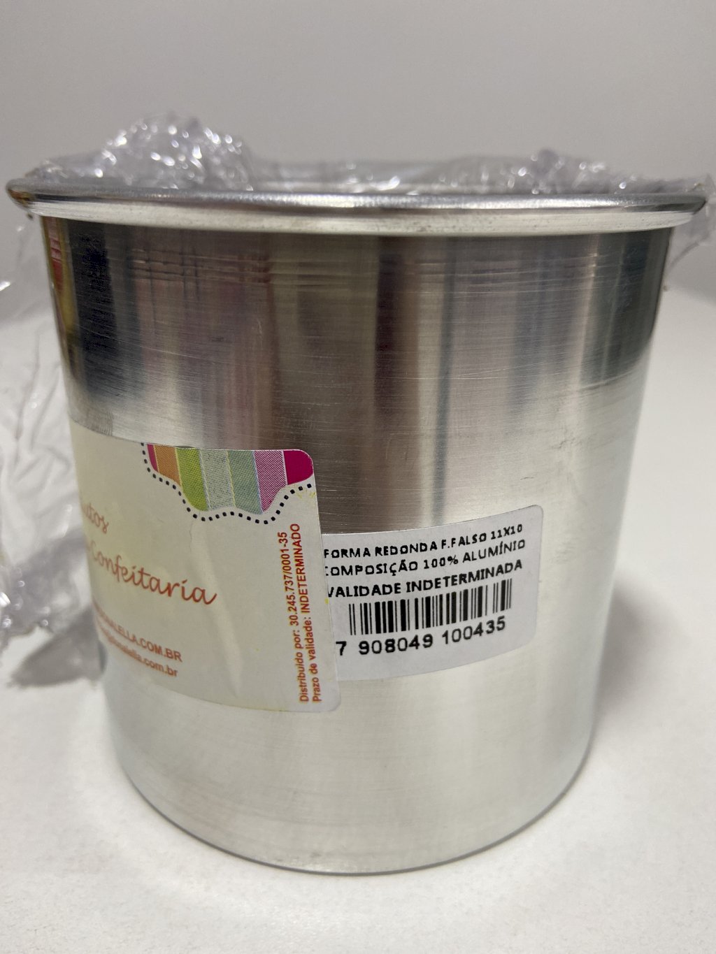 2901 - FORMA BOLO REDONDA FUNDO FALSO 11X10 - DONA LELLA