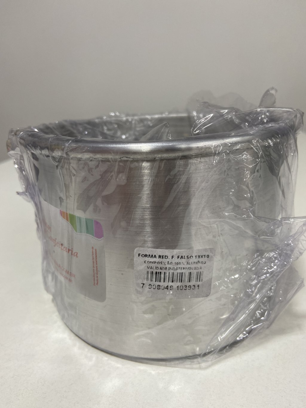 2902 - FORMA BOLO REDONDA FUNDO FALSO 13X10 - DONA LELLA