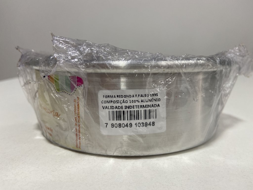 2893 - FORMA BOLO REDONDA FUNDO FALSO 13X5 - DONA LELLA