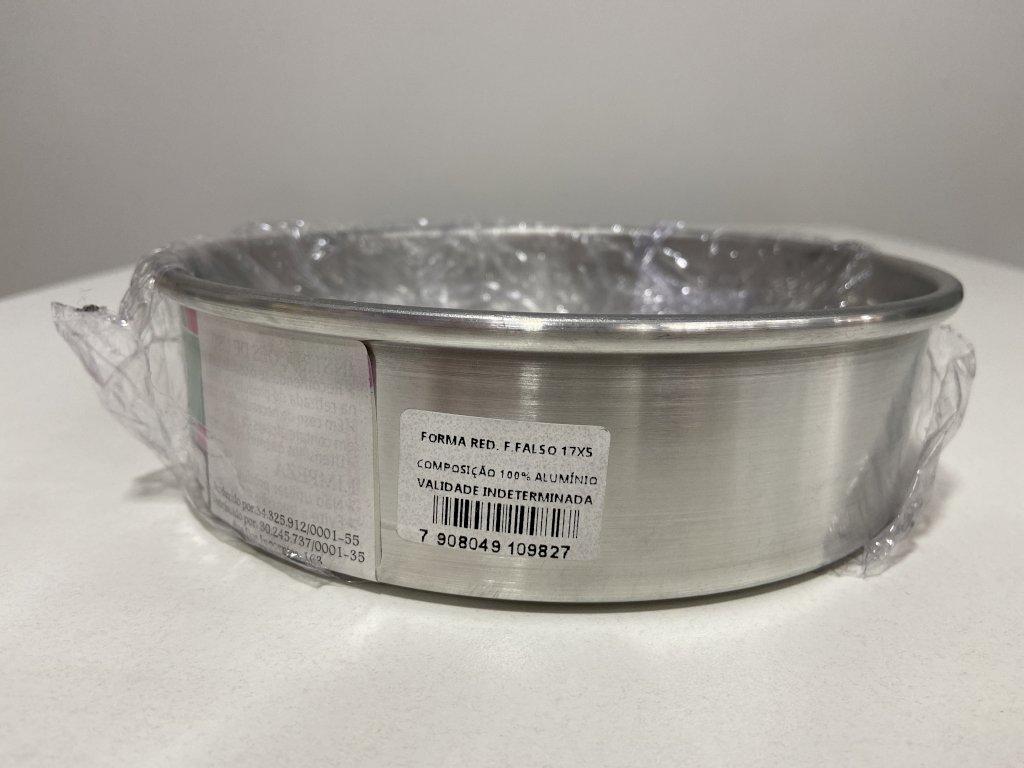 2895 - FORMA BOLO REDONDA FUNDO FALSO 17X5 - DONA LELLA