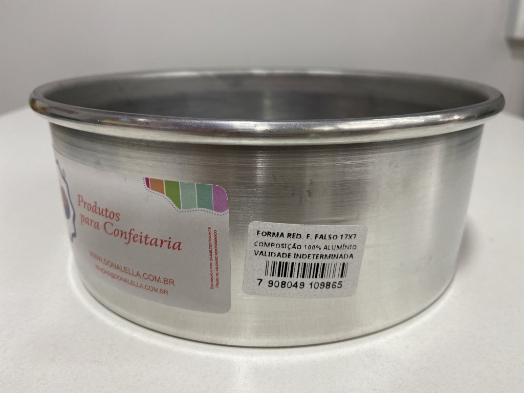 2897 - FORMA BOLO REDONDA FUNDO FALSO 17X7 - DONA LELLA