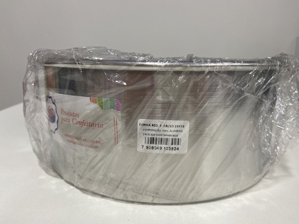 2903 - FORMA BOLO REDONDA FUNDO FALSO 23X10 - DONA LELLA