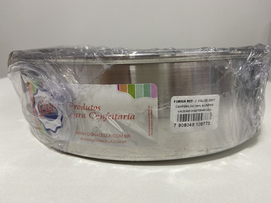 2898 - FORMA BOLO REDONDA FUNDO FALSO 23X7 - DONA LELLA