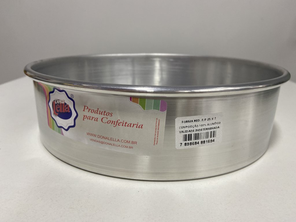 2899 - FORMA BOLO REDONDA FUNDO FALSO 25X7 - DONA LELLA