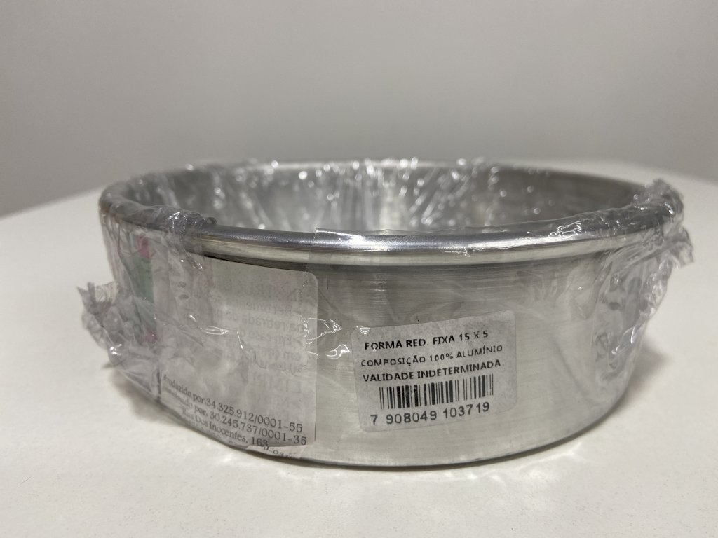 2906 - FORMA BOLO REDONDA FUNDO FIXA 15X5 - DONA LELLA