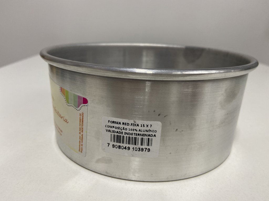 2911 - FORMA BOLO REDONDA FIXA 15X7 - DONA LELLA