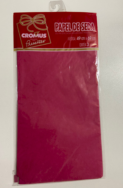 2463 - PAPEL SEDA AUTO SERV. PINK 49x69 C/3un - CROMUS