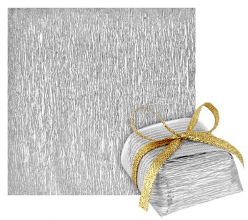 3804 - PAPEL P/ BEM CASADO LISO PRATA C/ 40un - PLAC