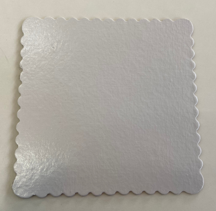 318 - CAKE BOARD QUADRADO 240x240mm BRANCO - PLAC