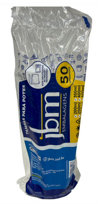 3369 - TAMPA POTE 200/250/300/350/400/500ml C/50un - JBM