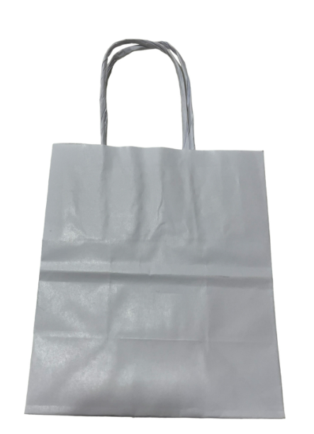 1435 - SACOLA PAPEL BRANCO 14X08X16 - LELU