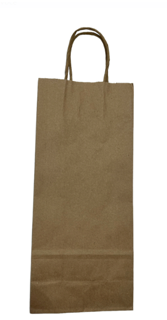 1434 - SACOLA PAPEL KRAFT GARRAFA 14x08x32 - LELU