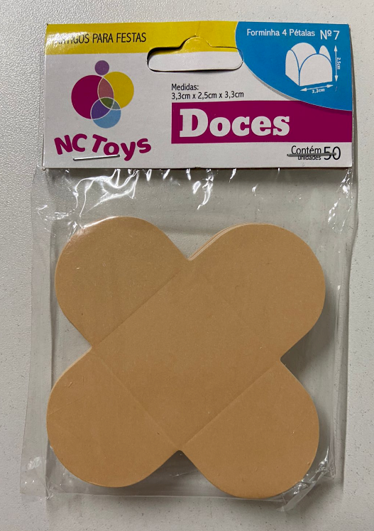 4121 - FORMA 4 PETALAS SALMAO C/50un - NC TOYS