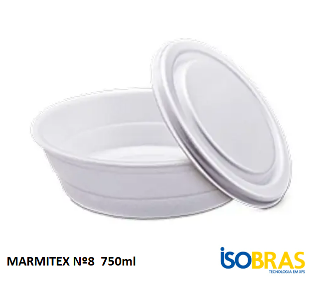 3236 - MARMITEX ISOPOR 102 750ml C/ TAMPA  C/100un  - ISOBRAS