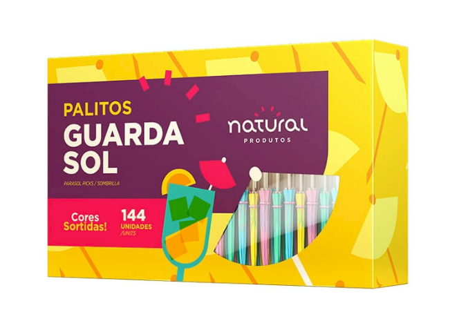3651 - PALITO GUARDA-SOL C/144un - NATURAL PRODUTOS