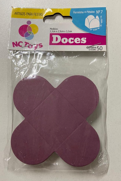 4118 - FORMA 4 PETALAS MARSALA C/50un - NC TOYS