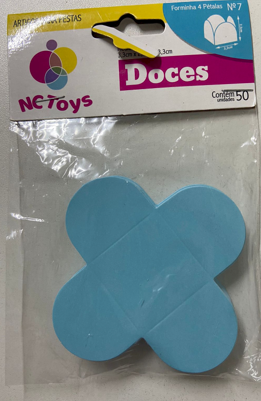 4107 - FORMA 4 PETALAS AZUL CEU C/50un - NC TOYS