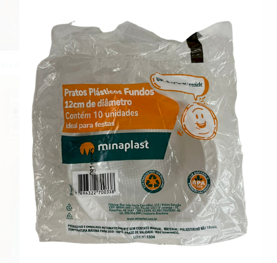 4084 - PRATO FUNDO 12cm C/10un - MINAPLAST
