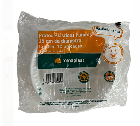 2642 - PRATO FUNDO 15cm C/10un PF15 - MINAPLAST