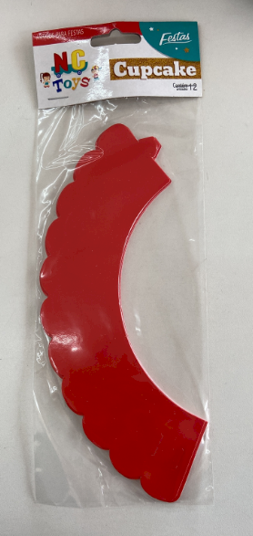 3619 - SAIA CUPCAKE VERMELHO C/12un - NC TOYS