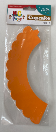 4123 - SAIA CUPCAKE LARANJA C/12un - NC TOYS