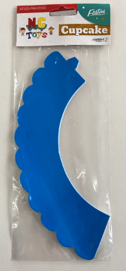 3612 - SAIA CUPCAKE AZUL C/12un - NC TOYS