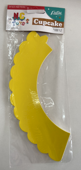 3611 - SAIA CUPCAKE AMARELO C/12un - NC TOYS