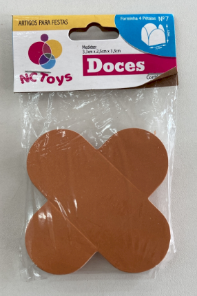 4109 - FORMA 4 PETALAS OCRE C/50un - NC TOYS