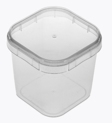 491 - POTE QUADRADO C/ TAMPA C/ LACRE 220ml C/10un - PLASTILANIA