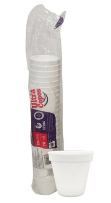 4039 - COPO TERMICO 70ml  C/ 25un - ULTRACOPOS