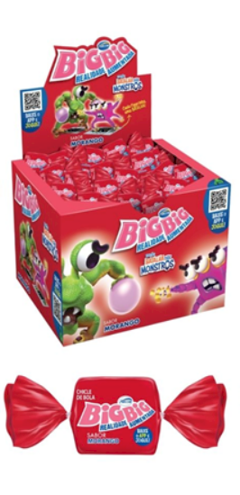 3772 - CHICLE BIG BIG MORANGO C/90un  -  ARCOR