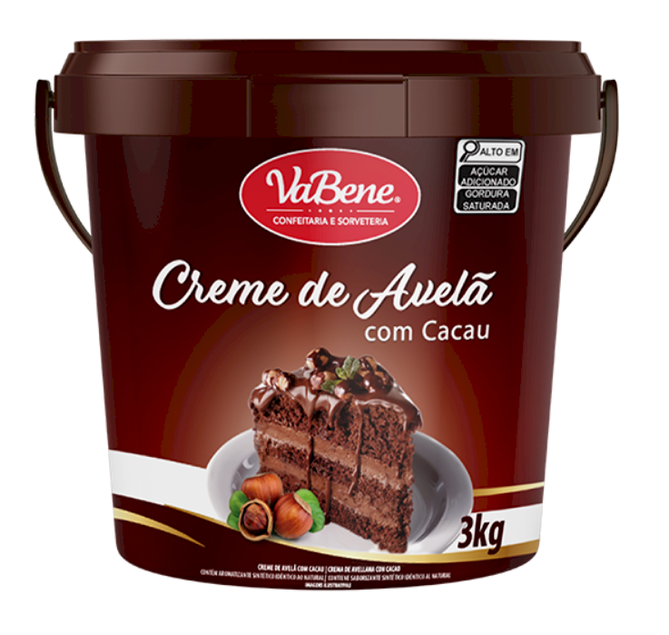 3387 - CREME DE AVELA COM CACAU 3kg  - VABENE