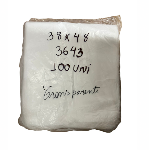 3643 - SACOLA PLASTICA TRANSPARENTE 38X48 C/100un - RIOPLASTIC