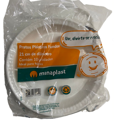 4086 - PRATO FUNDO 21 cm C/10un - MINAPLAST