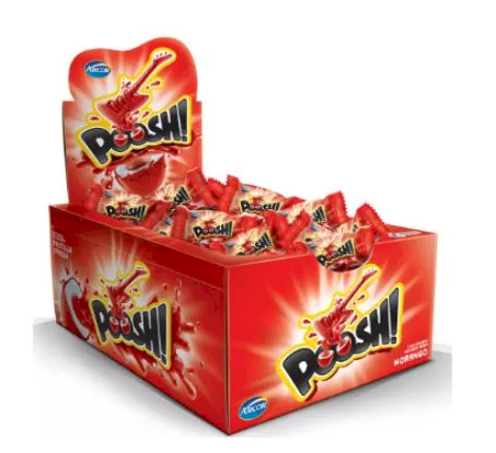 4249 - CHICLE POOSH MORANGO C/ 40un - ARCOR