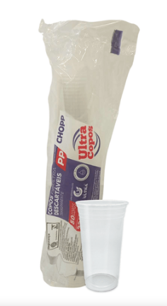 3667 - COPO 330ml LISO FASTFOOD TRANSPARENTE PP C/50un - ULTRACOPOS