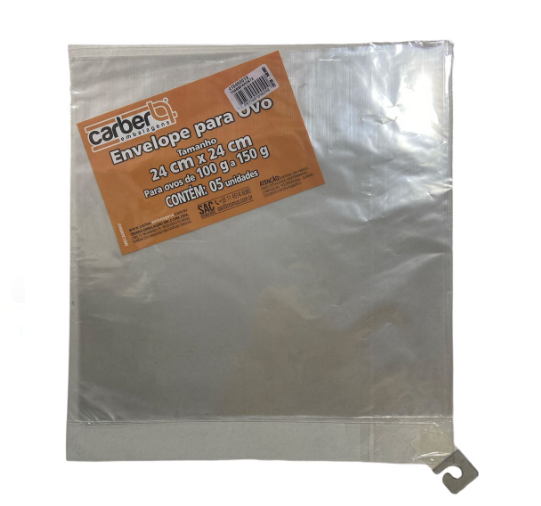 4273 - ENVELOPE P/ OVO 100g a 150g INCOLOR 24x24cm C/5un - PC/CROMUS