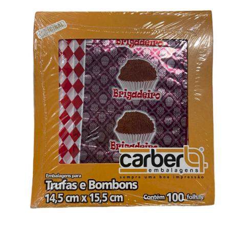 992 - EMBALAGEM TRUFA BRIGADEIRO 14,5x15,5cm C/100un - PC/CROMUS