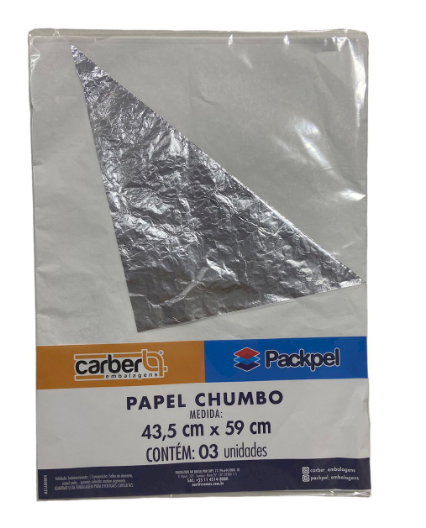 2337 - PAPEL CHUMBO PRATA 43,5x59cm - PC/CROMUS