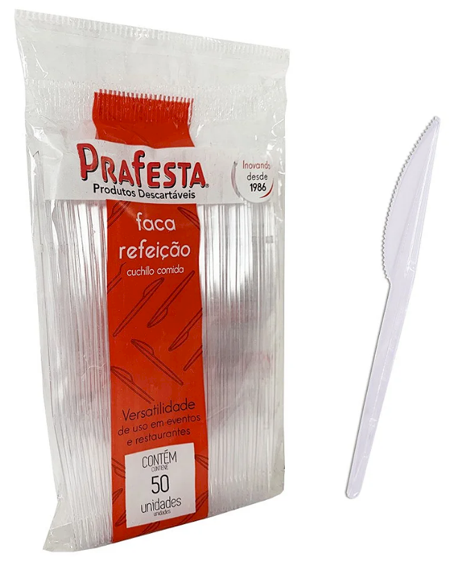 617 - FACA REFEICAO PREMIUM CRISTAL 50un - PRAFESTA