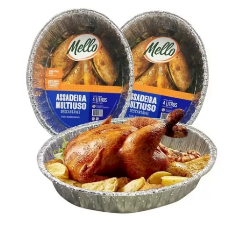 4321 - ASSADEIRA ALUM. M OVAL 4lt - MELLO