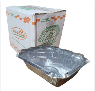 4333 -ASSADEIRA ALUM. M90 C/TAMPA PET C/ 10un 220ml - MELLO