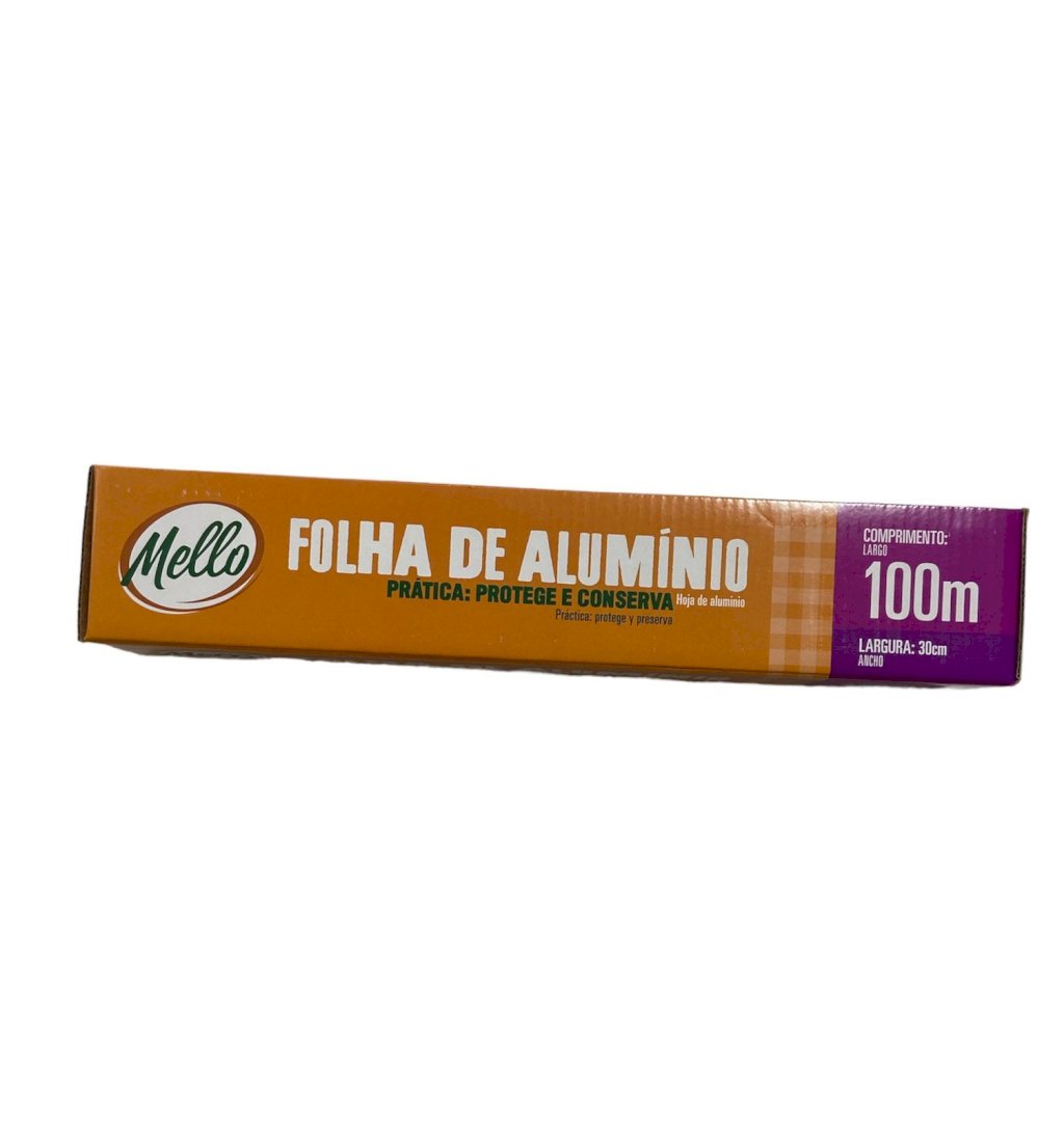 4315 - PAPEL ALUMINIO 30cm X 100m - MELLO