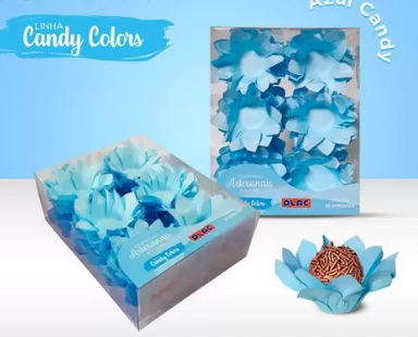 4414 - FORMA P/ DOCES VENEZA CANDY C/40un AZUL - PLAC
