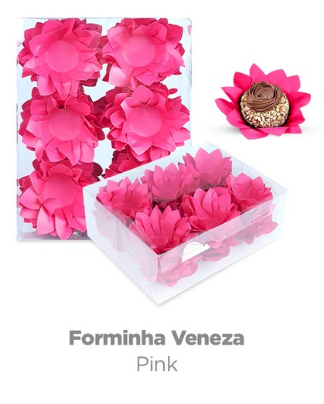4410 - FORMA P/ DOCES VENEZA C/40un PINK - PLAC