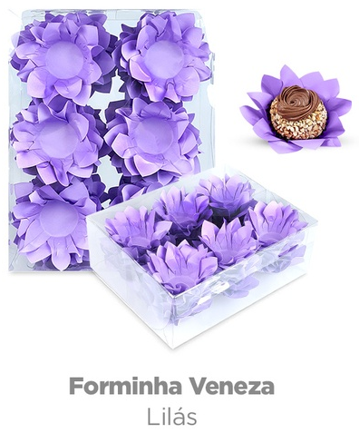 4409 - FORMA P/ DOCES VENEZA C/40un LILAS - PLAC