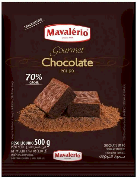 4352 - CHOCOLATE EM PÓ 70% CACAU 500g - MAVALERIO