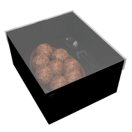 2155 -CAIXA MEIO OVO BASIC PRETO 350g/500g - PAPIERI